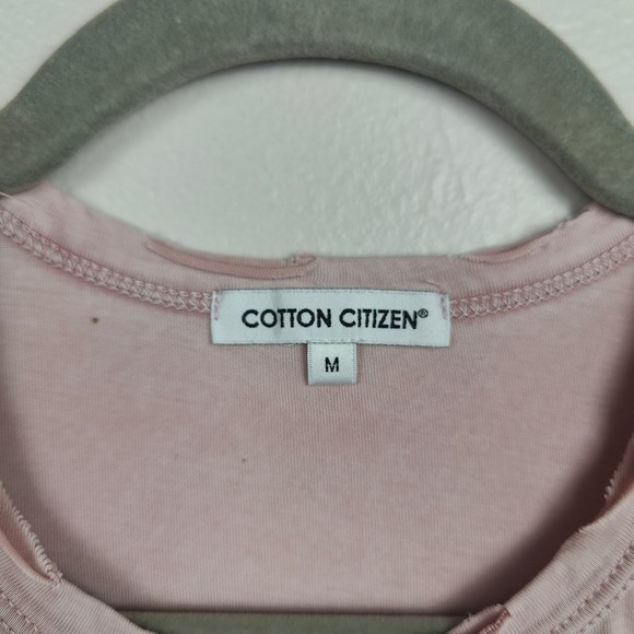 Cotton Citizen T Shirt Womens Medium  Pink Distressed Made in USA Supima Cotton - Picture 5 of 8